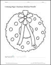 Christmas Wreath Coloring Sheet