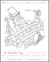 St. Patrick's Day Banner Coloring Page - Free Holiday Printable for Kids