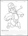 Leprechaun Coloring Page for St. Patrick's Day
