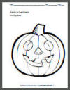 Jack-o'-lantern coloring page for kids