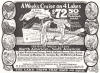 Chicago, Duluth & Georgian Bay Transit Company.  112 W. Adams Street, Chicago, Illinois.  16 E. Eagle Street, Buffalo, New York.  A week's cruise on 4 lakes, $72.50 (meals and berth included).  The Great White Liners: North American and South American.  Cruises weekly from Chicago, Duluth, Buffalo (Niagara Falls), Detroit & Cleveland via Mackinac Island, Georgian Bay (30,000 Islands) and return.  The lake trips that have no equal.  1922 advertisement.