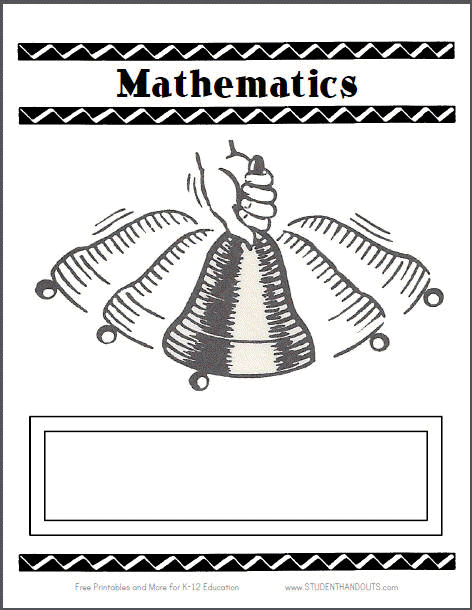 Mathematics Binder Cover Sheet