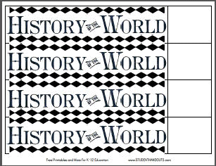 Side Label Sheet for World History Binder