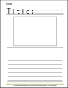 Printable Write-a-Story Worksheet with Picture Box