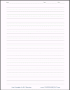 Dashed Line Handwriting Practice Paper Printable Worksheet for Primary School Kids