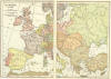 Map of Europe in 1815.  Including the boundary of Belgium in 1830, and the boundary of the German Confederation.