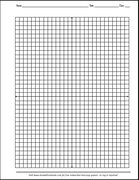 x y axis graphing paper free to print student handouts