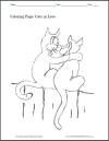 Cats in Love Coloring Sheet for Valentine's Day