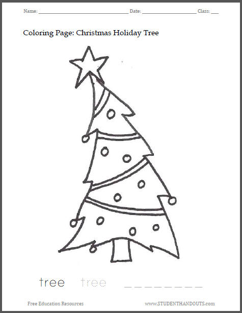 Blank Christmas Tree Coloring Pages 