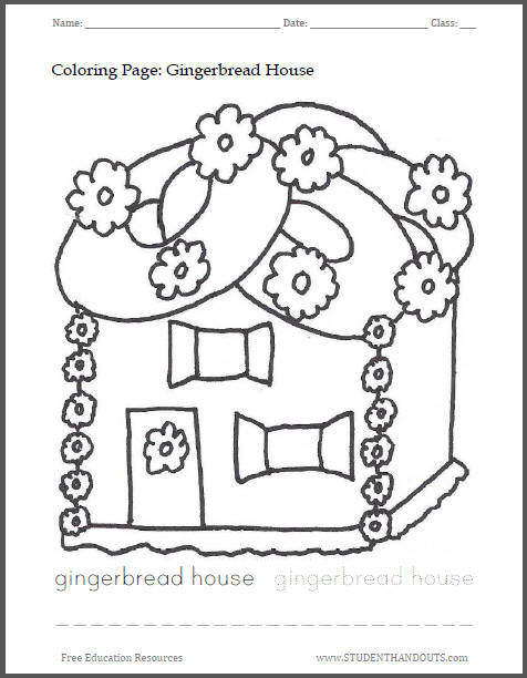 7 Free Gingerbread House Coloring Pages (Printable PDF)