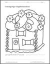 Gingerbread House Coloring Page