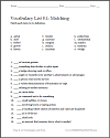 8.1 Matching Worksheet