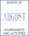 August Worksheets and Activities