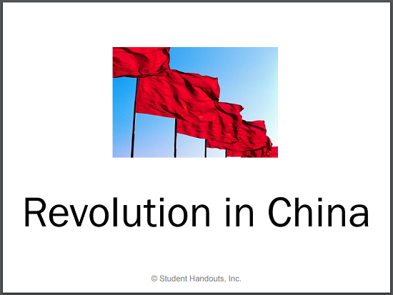 Revolution in China PowerPoint for High School World History with Guided Notes for Students