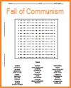 Collapse of Communism Word Search Puzzle