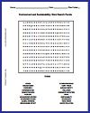 Environmental Sustainability Word Search Puzzle