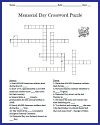 Memorial Day Crossword Puzzle