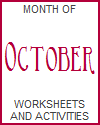 October Worksheets and Activities
