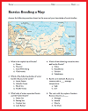 Russia Map Worksheet