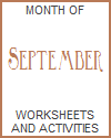 September Worksheets and Activities