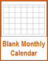 Blank Monthly Calendar - Free to Print