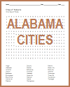 Alabama Cities Word Search Puzzle