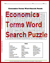 Economics Terms Word Search Puzzle