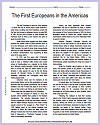 "The First Europeans in the Americas" Reading with Questions