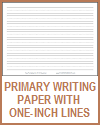Primary Dashed Writing Paper with 1" Lines