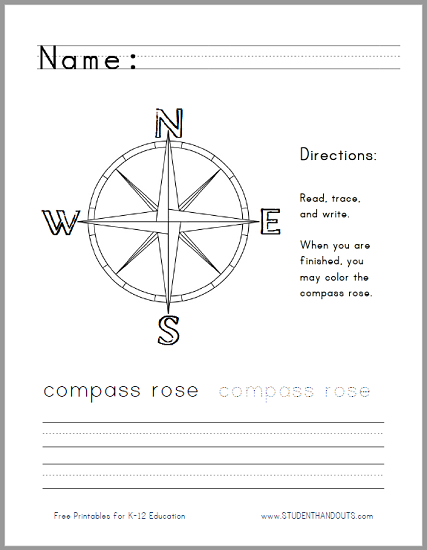 compass-rose-handwriting-worksheet-for-lower-elementary-social-studies