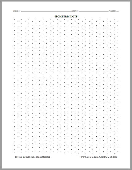 Isometric Dots Graph Paper - Free to Print