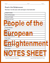 Note-taking Worksheet on People of the Enlightenment