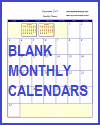 Free Printable Blank Monthly Calendars