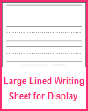 Sheet of Large Dashed Handwriting Strips