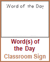 Word(s) of the Day Sign in Singular or Plural