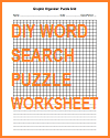 DIY Blank Word Search Puzzle Worksheet