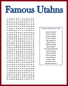 Famous Utahns Word Search Puzzle