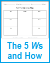 Five Ws and How Chart Worksheet