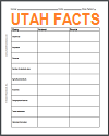Utah Facts Page Notebooking Worksheet