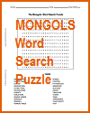 Mongols Word Search Puzzle