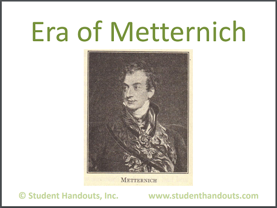 Metternich Era PowerPoint Presentation for High School World History