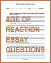 Age of Reaction Essay Questions