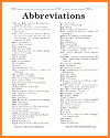 Printable Abbreviations Handout