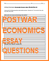 Economic Issues Since World War II Essay Questions Worksheet
