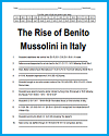 Rise of Benito Mussolini in Italy Code Puzzle