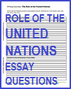 Role of the United Nations Essay Questions