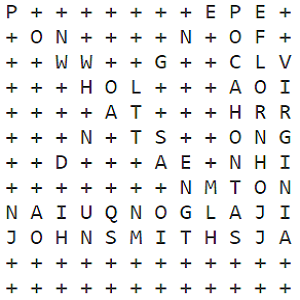 Pocahontas Bellwork Puzzle Worksheet - Word Search Answer Key