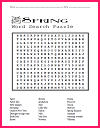 Spring Word Search Puzzle