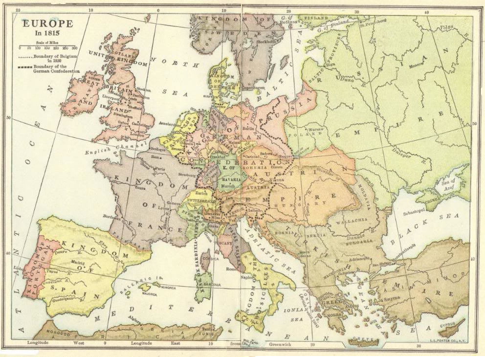 blank map of europe 1815