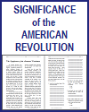 Significance of the American Revolution Reading with Questions
